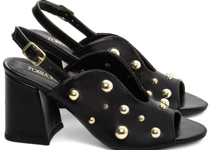 Sandália Ankle Boot Feminina Salto Bloco Grosso Preto Torricella AVS 778A