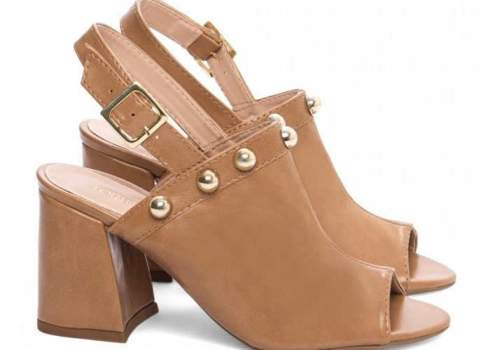 Sandália Ankle Boot Feminina Slato Bloco Grosso Caramelo Torricella AVS 776B