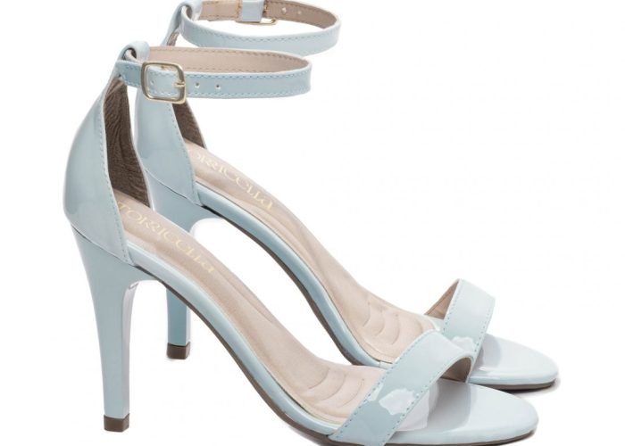 Sandália Feminina Salto Alto Fino Azul Luxo AVS 7060D