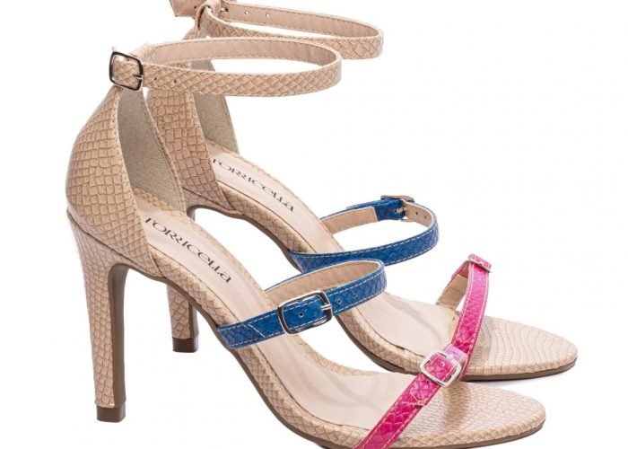 Sandália Feminina Salto Alto Fino Bege Torricella AVS 364A