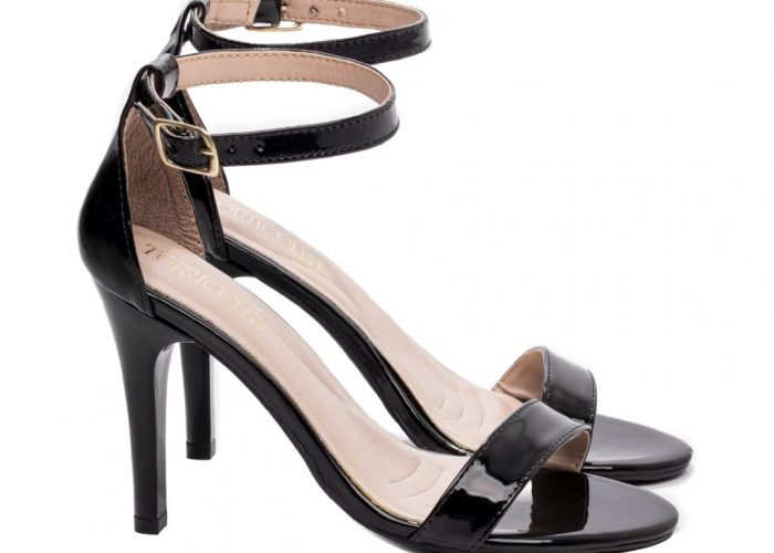 Sandália Feminina Salto Alto Fino Preto Luxo AVS 7060A