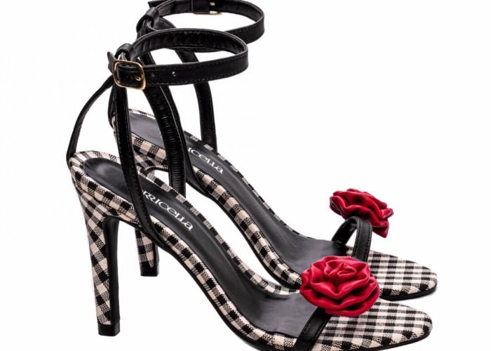 Sandália Feminina Salto Alto Fino Xadrez Torricella AVS 300.96A