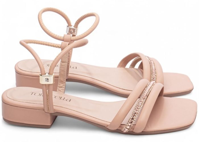 Sandália Feminina Salto Baixo Rose Torricella AVS 1.003B