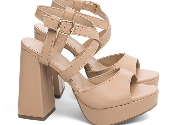 Sandália Meia Pata Feminina Salto alto grosso Torricella AVS K1003B