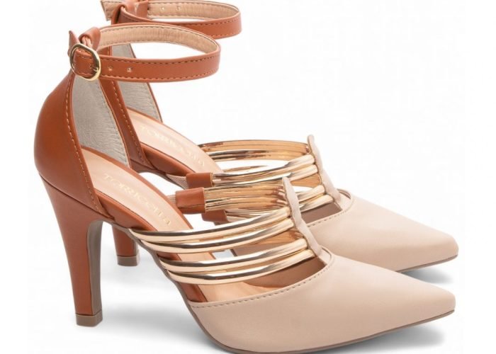 Sandália Scarpin Bege Noiva Sapato Salto Torricella AVS 66082D