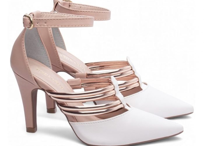 Sandália Scarpin Branco Noiva Sapato Salto Médio Torricella AVS 66082A