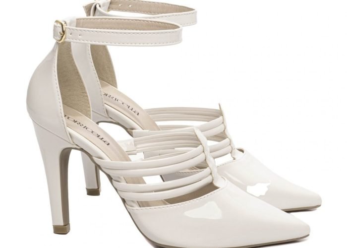 Sandália Scarpin Off White Noiva Sapato Torricella AVS 66082H