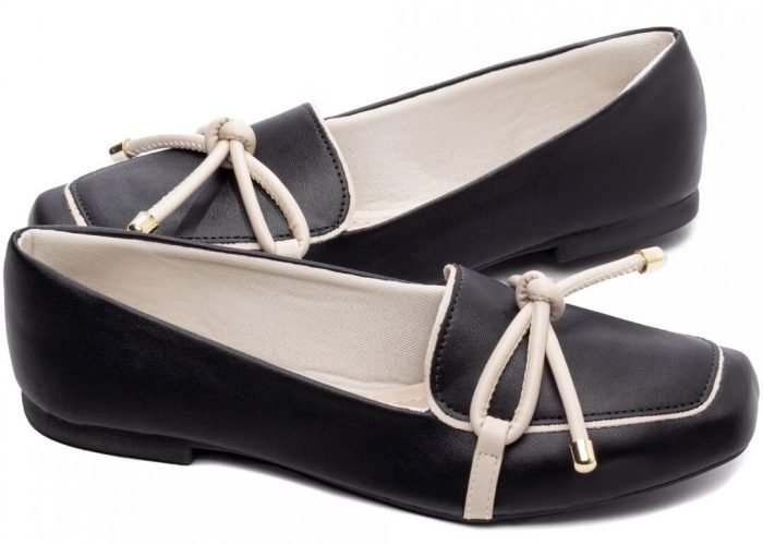 Sapatilha Mocassim Feminino Rasteiro Preto Torricella AVS 456.012C