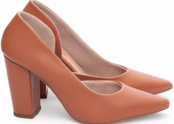 Sapato Scarpin Abertura Lateral Salto Alto Grosso AVS 65-05E