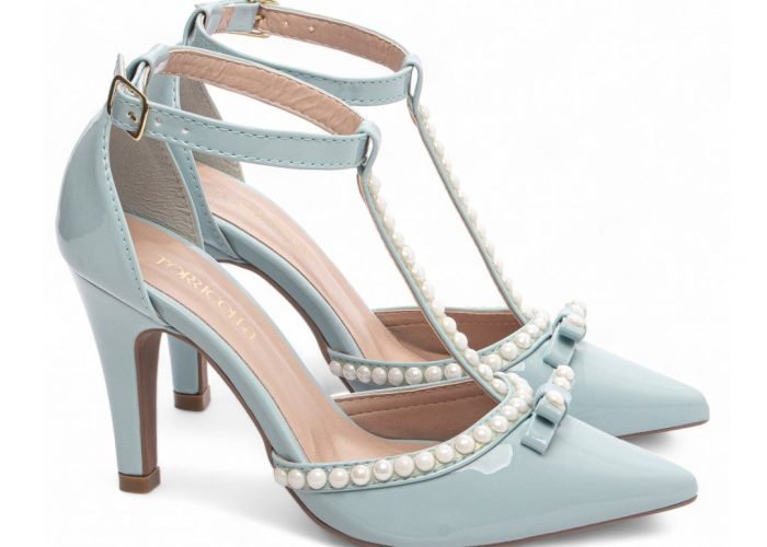 Sapato Scarpin Azul Salto Alto Fino Torricella AVS 66058D