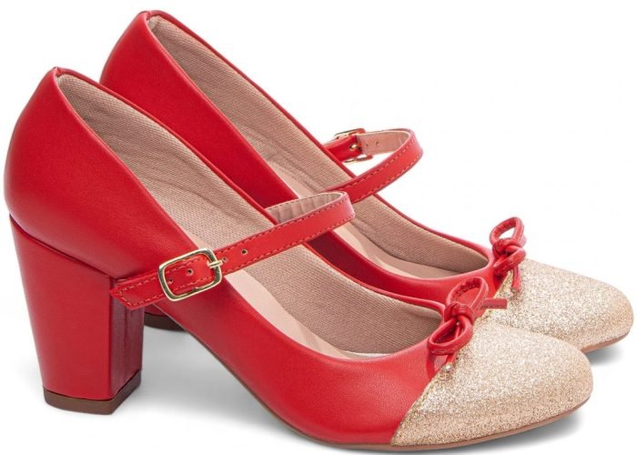 Sapato Scarpin Boneca Mary Jane Salto Médio Alto Grosso AVS 772B