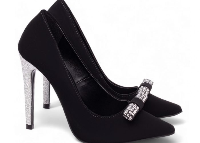 Sapato Scarpin Nobuck Preto Salto 12 Torricella AVS 80013A