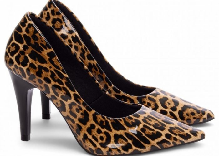 Sapato Scarpin Salto Alto Bico Fino Estampado Torricella AVS 65-02G