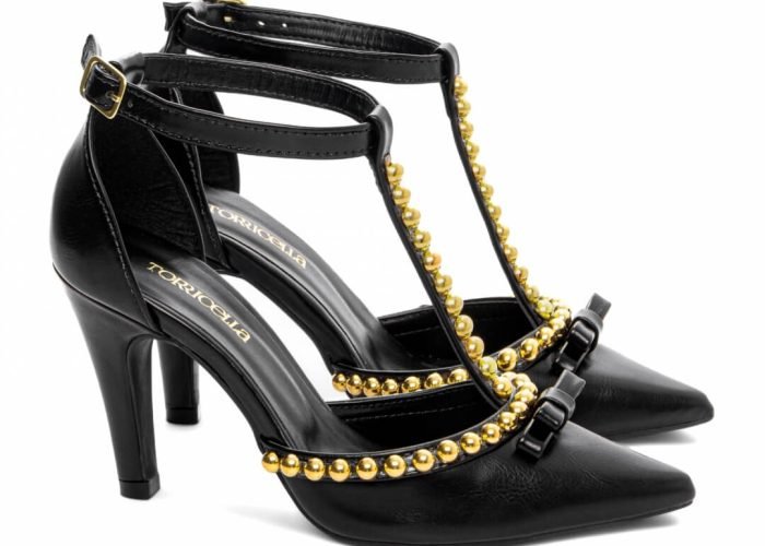 Sapato Scarpin Salto Alto Bico Fino Preto Torricella AVS 66080A