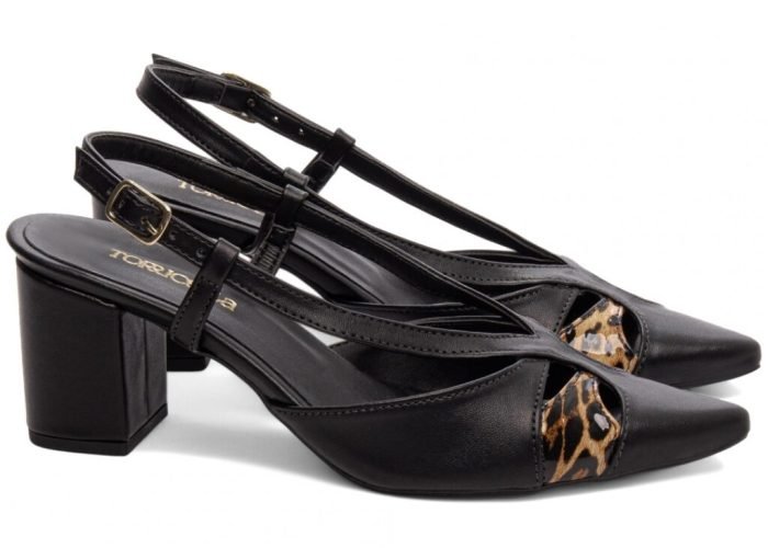 Sapato Scarpin Salto Baixo Fino Preto Torricella AVS 600.07A