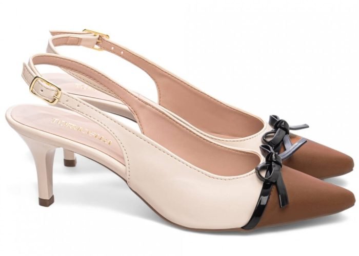 Sapato Scarpin Salto Fino Médio Laço Verniz Preto Torricella AVS 600.19A