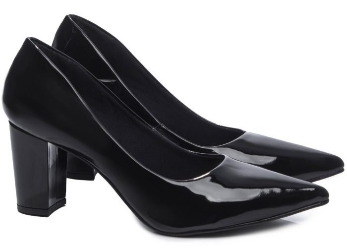 Sapato Scarpin Salto Grosso Verniz Torricella AVS 8000-02G_AR